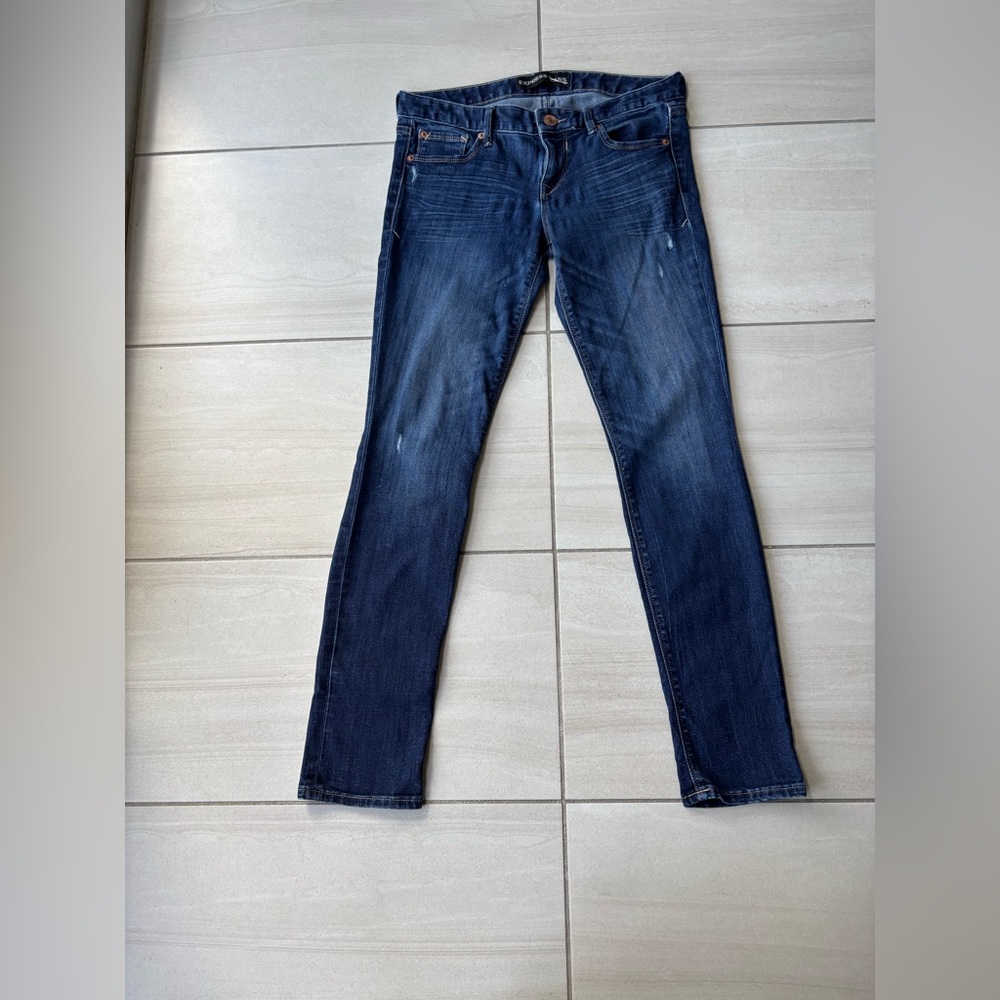 Express Dark Blue Women's Ankle Jeans